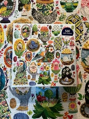 Galison 500-Piece Decortive Eggs Jigsaw Puzzle